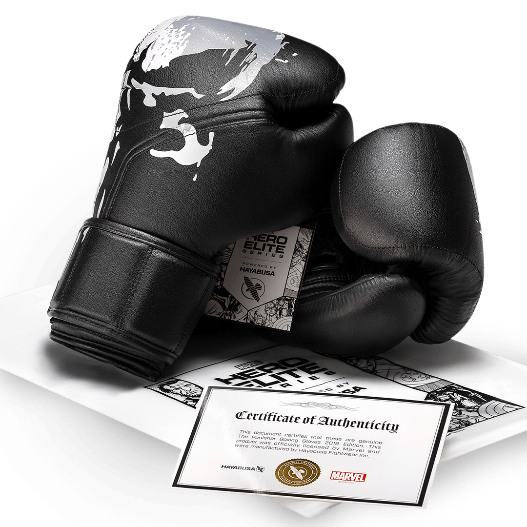 Guantes de Box Hayabusa T3 Edición Punisher (Marvel) (Disponible por Encargo)