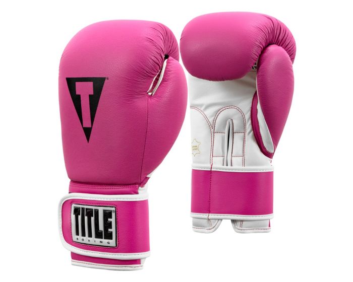Guantes de Box Title Pro Style 3.0 (Cuero) (Rosa / Blanco) (Disponible por Encargo)