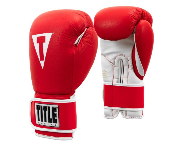 Guantes de Box Title Pro Style 3.0 (Cuero) (Rojo / Blanco) (Disponible por Encargo)