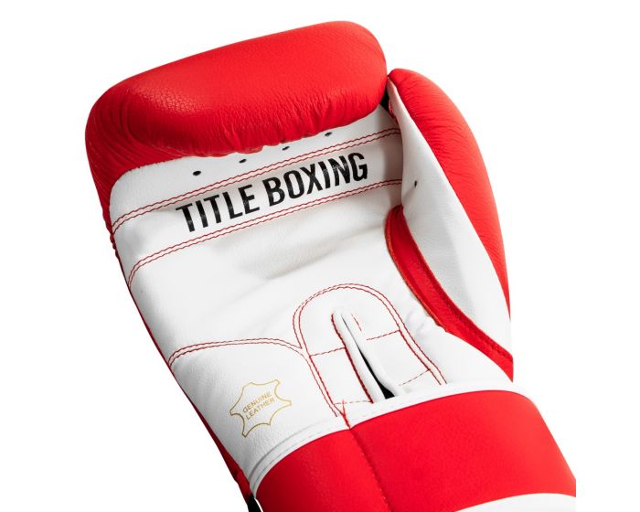 Guantes de Box Title Pro Style 3.0 (Cuero) (Rojo / Blanco) (Disponible por Encargo)