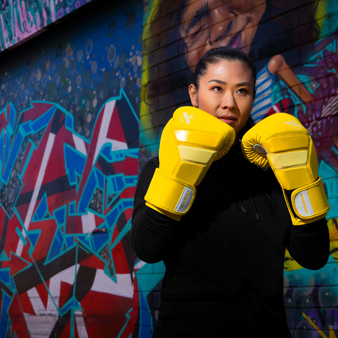 Guantes de Box Hayabusa T3 Neón (Amarillo / Blanco) (Disponible por Encargo)