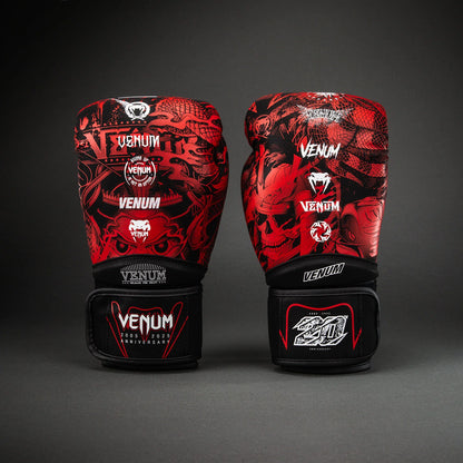 Guantes de Box Venum Challenger 20 aniversario (Negro / Rojo) (Disponible en Costa Rica)