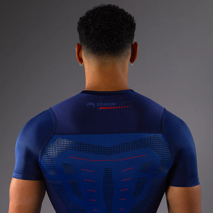 Rashguard Manga Corta para Hombre Venum Technical 3.0 (Azul Nocturno) (Disponible en Costa Rica)