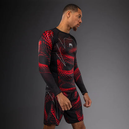 Rashguard Manga Larga Venum Matupa (Negro / Rojo) (Disponible en Costa Rica)