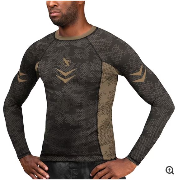 Rashguard Manga Larga Hayabusa Ranked (Café) (Disponible por Encargo)