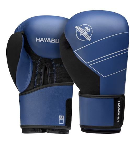 Guantes de Box Hayabusa S4 (Cuero) (Azul / Negro) (Disponible por Encargo)