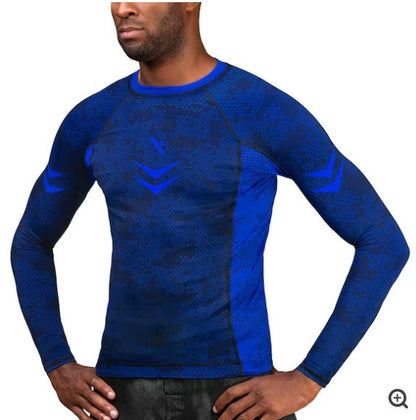 Rashguard Manga Larga Hayabusa Ranked (Azul) (Disponible por Encargo)