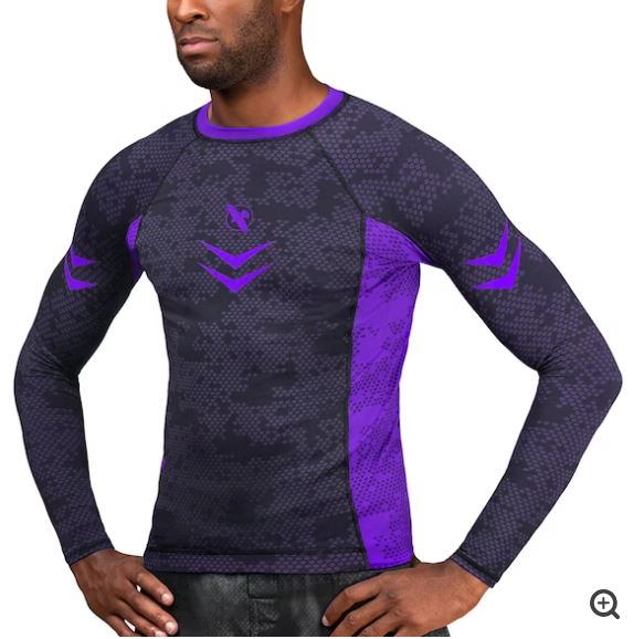 Rashguard Manga Larga Hayabusa Ranked (Morado) (Disponible por Encargo)