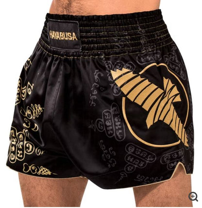 Fightshorts de Muay Thai Hayabusa Falcon (Negro) (Disponible por Encargo)