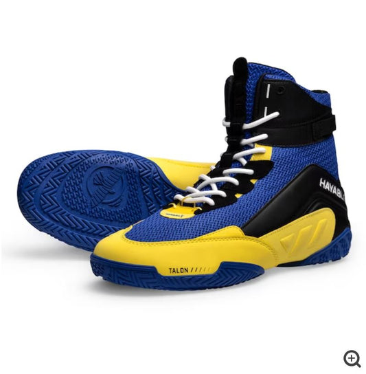 Zapatos de Box Hayabusa Talon (Azul / Amarillo) (Disponible por Encargo)