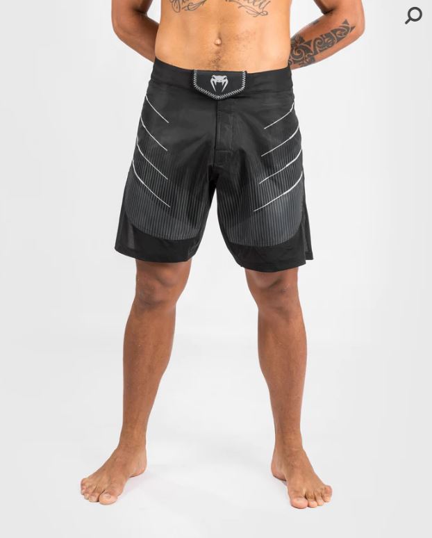 Fightshorts Venum Biomecha (Negro / Gris) (Disponible en Costa Rica y por Encargo)