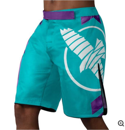 Fightshorts Hayabusa Icon (Largos) (Turquesa / Blanco) (Disponible en Costa Rica y por Encargo)