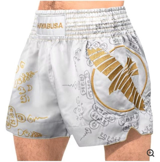 Fightshorts de Muay Thai Hayabusa Falcon (Blanco) (Disponible en Costa Rica y por Encargo)