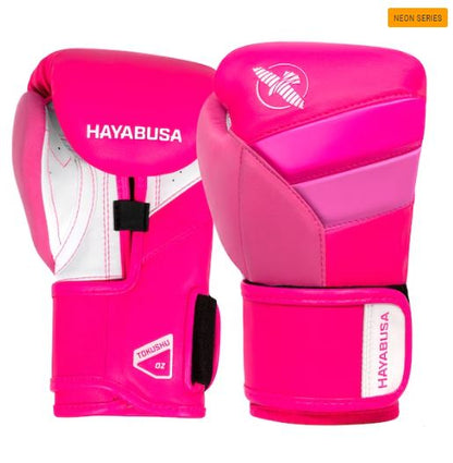 Guantes de Box Hayabusa T3 para Niños Neón (Rosado / Blanco) (Disponible por Encargo)