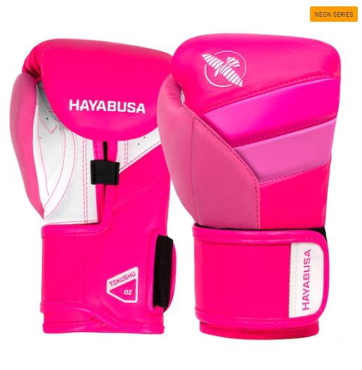 Guantes de Box Hayabusa T3 para Niños Neón (Rosado / Blanco) (Disponible por Encargo)