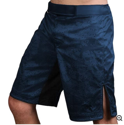Fightshorts Hayabusa Hexagon (Largos) (Azul) (Disponible por Encargo)