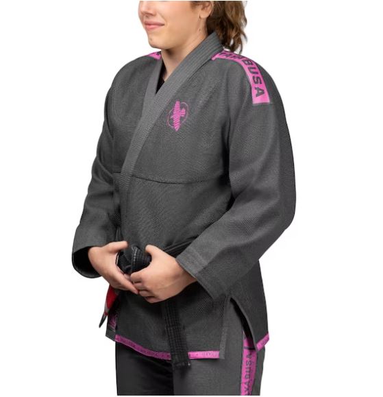 Uniforme de Jiujitsu Brasileño Liviano Hayabusa Lightweight (Gris / Rosado) (Disponible por Encargo)
