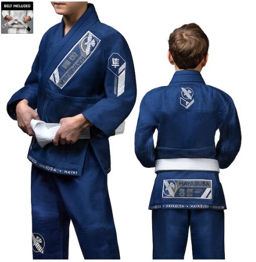 Uniforme de Jiujitsu Brasileño Hayabusa Ascend para Niño (Azul) (Disponible por Encargo)