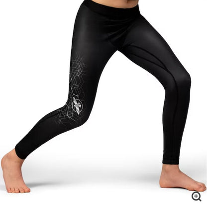 Spats (Licra Larga) para Niños Hayabusa Geo (Negro/ Gris) (Disponible por Encargo)