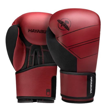 Guantes de Box Hayabusa S4 (Cuero) (Rojo / Negro) (Disponible por Encargo)