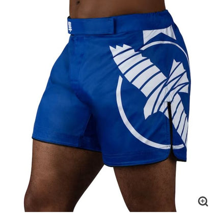 Fightshorts Hayabusa Icon (Cortos) (Azul / Blanco) (Disponible en Costa Rica y por Encargo)