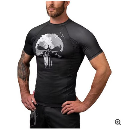 Rashguard Manga Corta Hayabusa Edición Punisher (Marvel) (Disponible por Encargo)