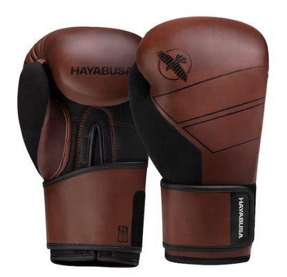 Guantes de Box Hayabusa S4 (Cuero) (Café / Negro) (Disponible por Encargo)