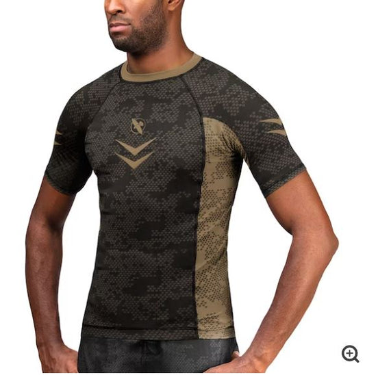 Rashguard Manga Corta Hayabusa Ranked (Café) (Disponible por Encargo)