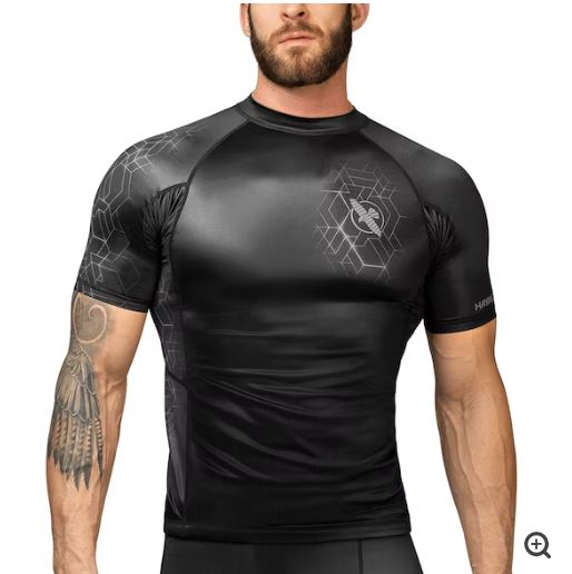 Rashguard Manga Corta Hayabusa Geo (Gris) (Disponible en Costa Rica y por Encargo)