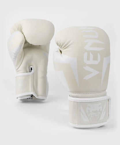 Guantes de Box Venum Elite (Marfil / Blanco) (Disponible por Encargo)