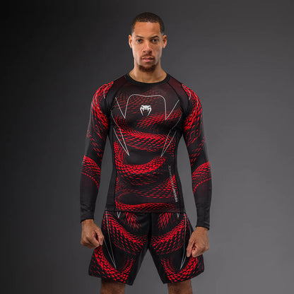 Rashguard Manga Larga Venum Matupa (Negro / Rojo) (Disponible en Costa Rica)