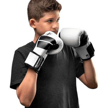 Guantes de Box Hayabusa S4 para Niños (Blanco / Negro) (Disponible por Encargo)