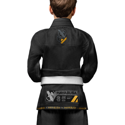 Uniforme de Jiujitsu Brasileño Hayabusa Ascend para Niño (Negro) (Disponible por Encargo)