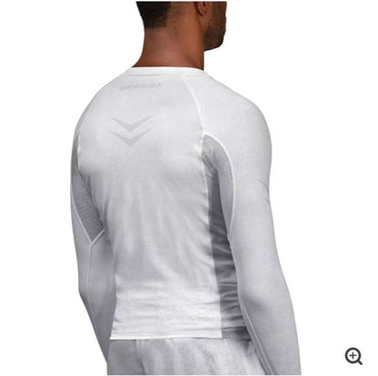 Rashguard Manga Larga Hayabusa Ranked (Blanco) (Disponible por Encargo)