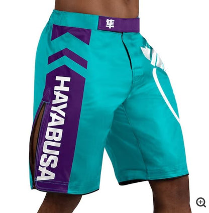 Fightshorts Hayabusa Icon (Largos) (Turquesa / Blanco) (Disponible en Costa Rica y por Encargo)