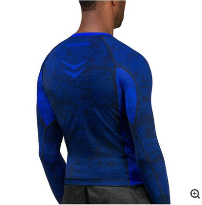 Rashguard Manga Larga Hayabusa Ranked (Azul) (Disponible por Encargo)