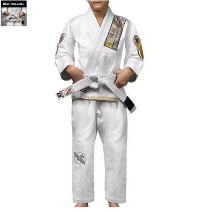 Uniforme de Jiujitsu Brasileño Hayabusa Ascend para Niño (Blanco) (Disponible por Encargo)