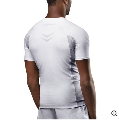 Rashguard Manga Corta Hayabusa Ranked (Blanco) (Disponible por Encargo)