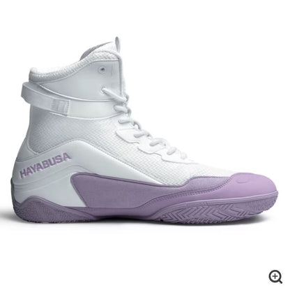 Zapatos de Box Hayabusa Talon (Blanco / Lila) (Disponible por Encargo)