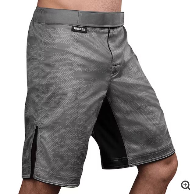 Fightshorts Hayabusa Hexagon (Largos) (Gris) (Disponible por Encargo)