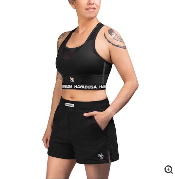 Shorts de Entrenamiento Hayabusa Quilted (Negro) (Disponible por Encargo)