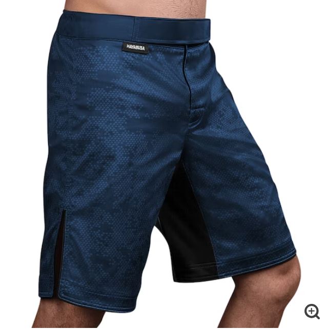 Fightshorts Hayabusa Hexagon (Largos) (Azul) (Disponible por Encargo)