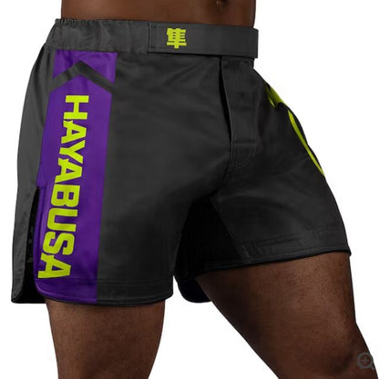 Fightshorts Hayabusa Icon (Cortos) (Negro / Amarillo) (Disponible por Encargo)