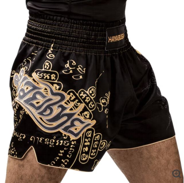 Fightshorts de Muay Thai Hayabusa Falcon (Negro) (Disponible por Encargo)
