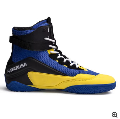 Zapatos de Box Hayabusa Talon (Azul / Amarillo) (Disponible por Encargo)