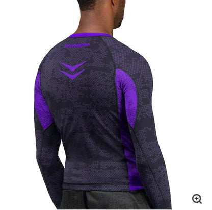 Rashguard Manga Larga Hayabusa Ranked (Morado) (Disponible por Encargo)