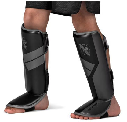Espinilleras para Niño Hayabusa S4 (Negro / Gris) (Disponible por Encargo)