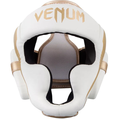 Careta Venum Elite (Blanco / Dorado) (Disponible por Encargo)