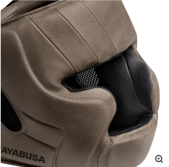 Careta Hayabusa T3 de Cuero de Lujo (Café) (Disponible por Encargo)