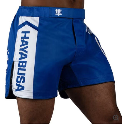 Fightshorts Hayabusa Icon (Cortos) (Azul / Blanco) (Disponible en Costa Rica y por Encargo)